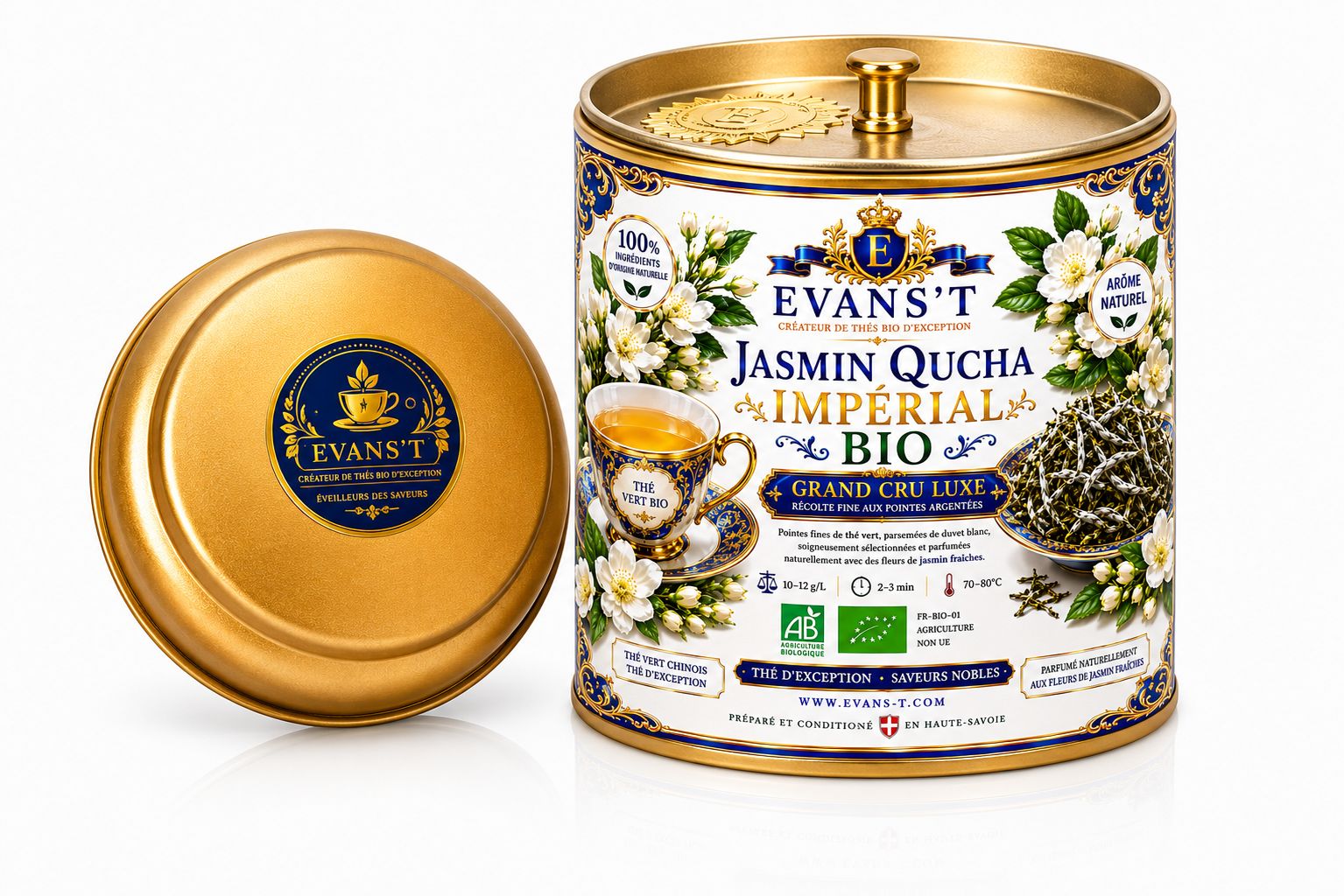 Jasmin Qucha Imperial BIO en écrin métal